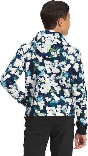 THE NORTH FACE Boys' Camp Fleece Pullover Hoodie Navy Abstract Floral Small - Picture 2 of 2