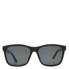 GUCCI GG0746S Sunglasses Black Dark Grey Lens Square Plastic Unisex Authentic
