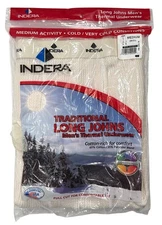 Indera Men's Thermal Underwear Bottom Sz M ( 38-40 ) Cotton Blend Long Johns New