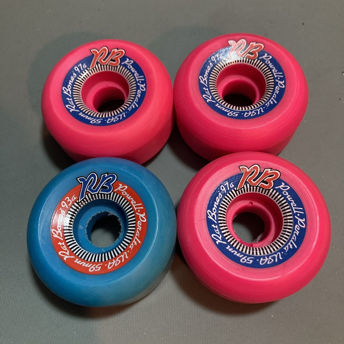 OG Nos Powell Peralta Rat Bones III Skateboard Wheels 59mm 97a