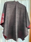Winding River Rose Red, Black and Grey Reversible Short Loop Wrap Poncho NEW — photo 8