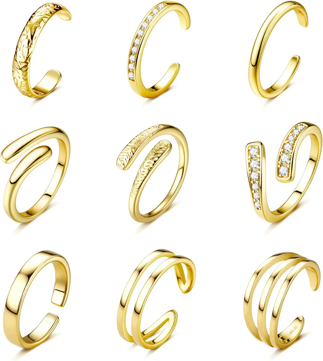 Zehenring 9 Stück / Verstellbar Damen Schmuck
