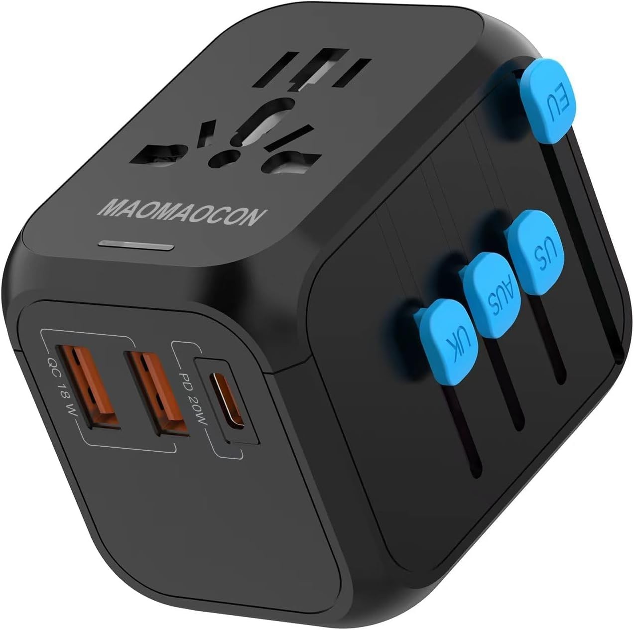 Adaptateur voyage universel pour éviter les pannes de batterie à l'étranger