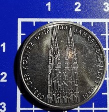 5 Mark CuNi coins Heiermann West Germany 100 years Cologne Cathedral 1980