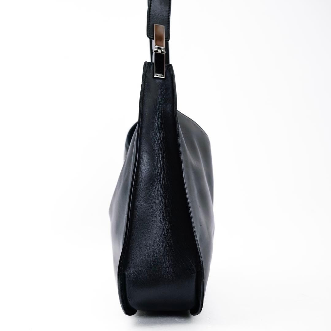 GUCCI  Tom Ford Era Shoulder Bag Magnetic Leather Black Silver Hardware Japan thumbnail 17