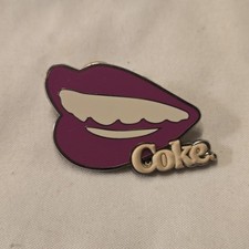 Coca Cola Hat or Lapel Pin Mouth Pink Lips 2007 Coke