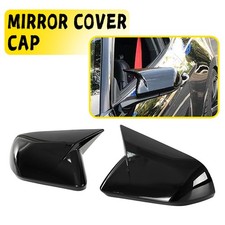 Glossy Black Rearview Side Mirror Cover Cap Add-on For Ford Mustang 2015-2021