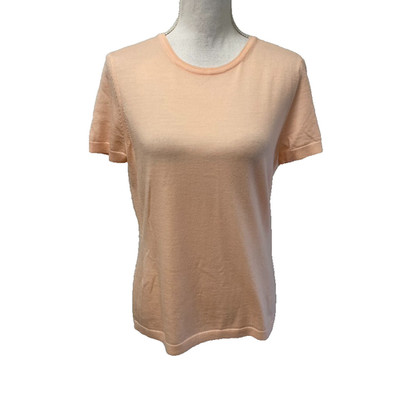 Hugo Boss Sweater Jumper Womens Large Light Orange Short Sleeve Classic Normcore