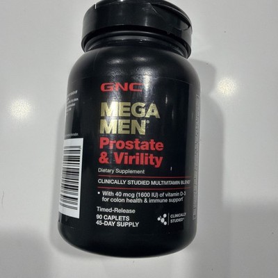 GNC Mega Men Prostate & Virility Timed-Release Multi-Vitamin 90 Caplets 10/27