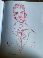 S265 Muscle hunk figure drawing illustration Billy thrash beefcake gay int