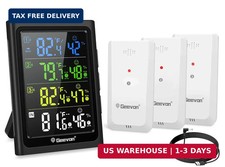Weather Stations Wireless Indoor Outdoor Thermometer with 3 Outdoor Sensors