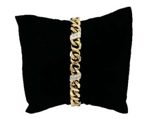 Modeschmuck Armband, Vergoldet, Panzer, simulierte Diamanten, 20 cm lang