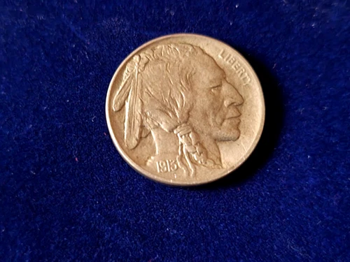 1913 d type 1 buffalo nickel semi-key date