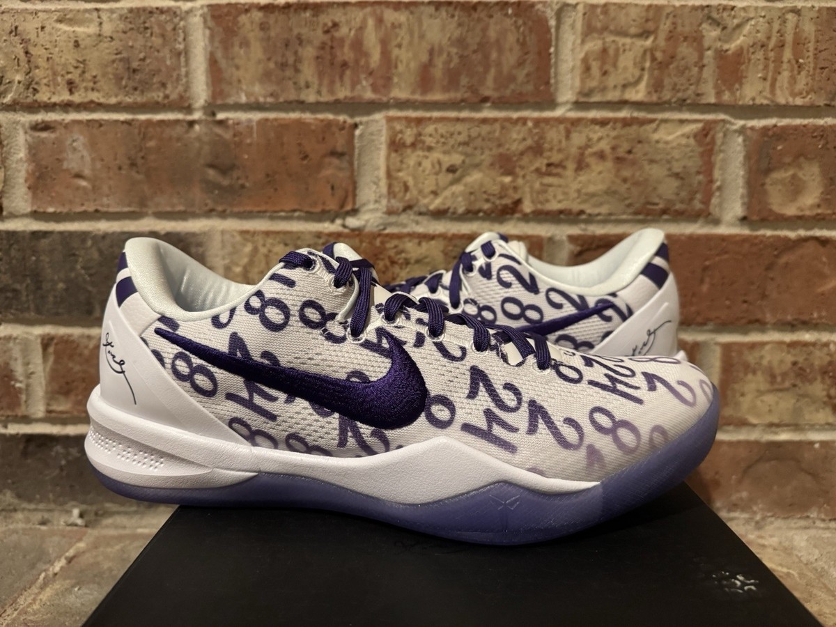 New 9.5 Nike Kobe 8 VIII Protro Numbers Basketball Court Purple