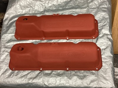 70 s MUSTANG TORINO COUGAR 351C CLEVELAND 4V VALVE COVERS Oem Power By Ford