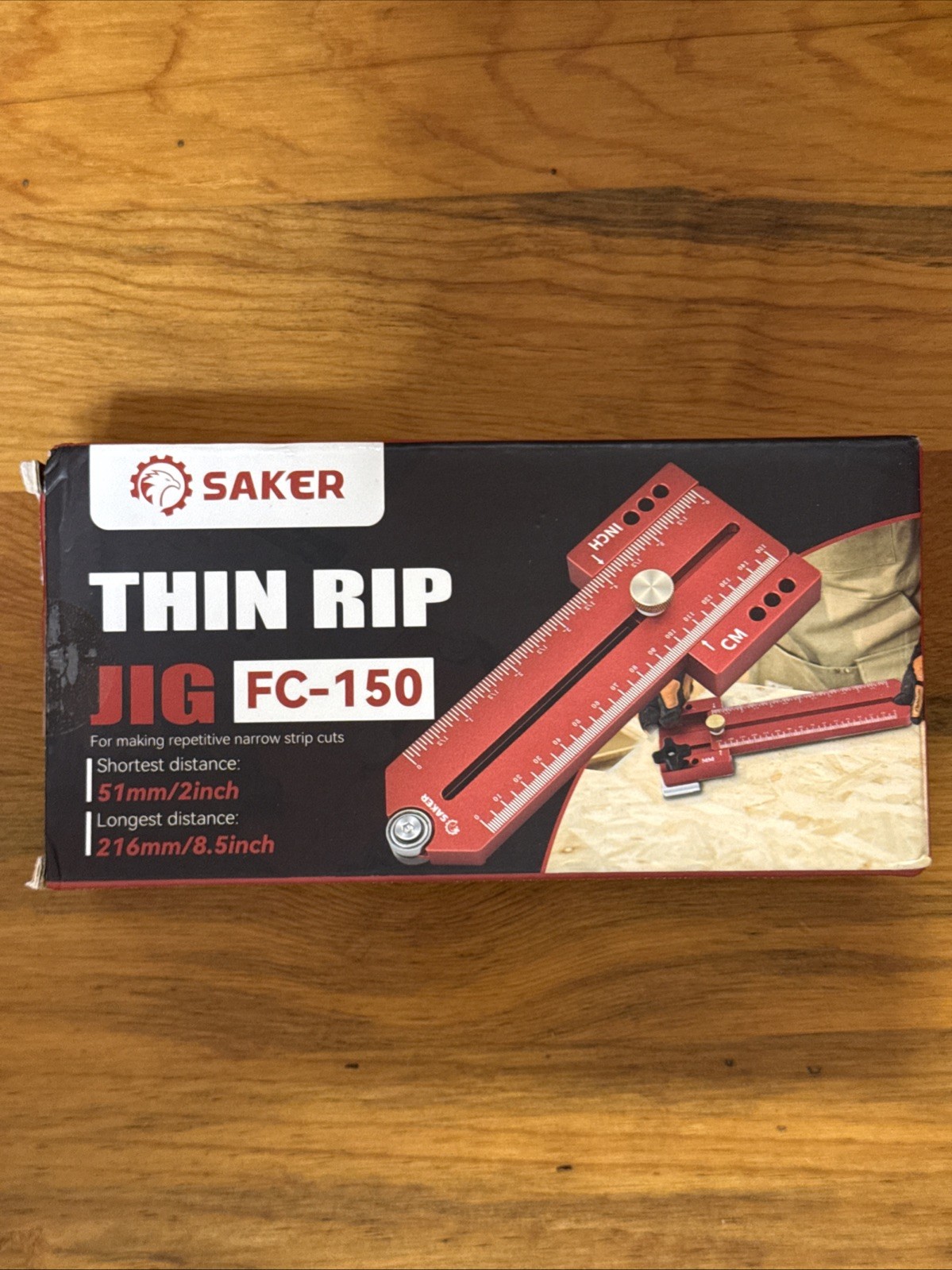 Saker Thin Rip Jig Table Saw Jig Guide FC-150 for repetative narrow strip cuts