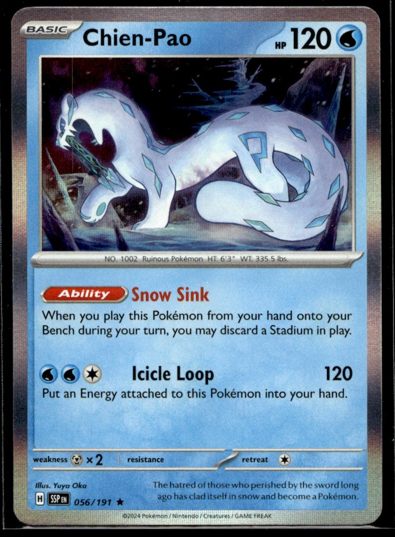 Chien-Pao SV08: Surging Sparks 056/191 LP Pokemon TCG | Buy 1 Get 2 Free