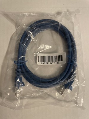 ETHERNET CABLE 5' Foot - CAT5E-5FT-BL Gray Patch Cable, RJ45 M/M RICTRONICS
