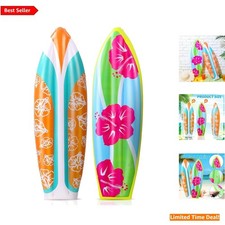 Durable 36-Inch Inflatable Surfboard Party Decorations - Flower Style Set of 4
