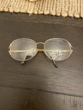 Vintage Women  s Gold-Tone Bifocal Eyeglass Eyeglasses Frames Marbled Finish