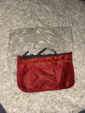 NIP RED Nylon Zipper Pouch