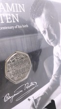 2013 - BENJAMIN BRITTEN -  Commemorative UK 50p Fifty Pence Coin Royal Mint Pack