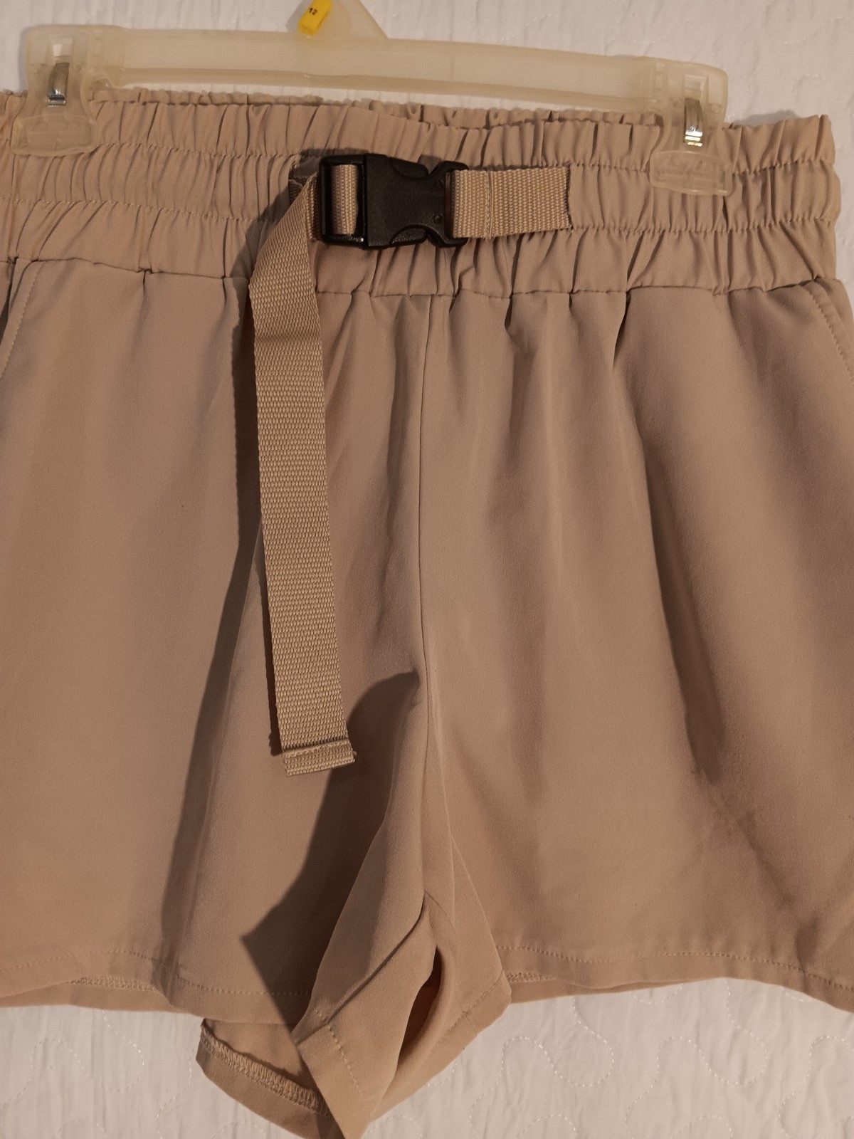 Bearpaw Outdoors Women's Athletic Shorts, Size L, Khaki
