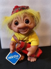 VTG Troll Golfer 1977 Thomas Dam 9" Moveable Arm Yellow Hair Norfin Denmark