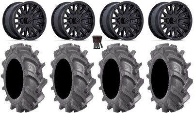 MSA Creed 14'' Wheels Black 30'' BKT AT 171 Tires Sportsman 550 850 1000