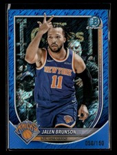 Jalen Brunson 2025-26 Bowman Basketball Chrome Blue Shimmer 050/150 [xlv1