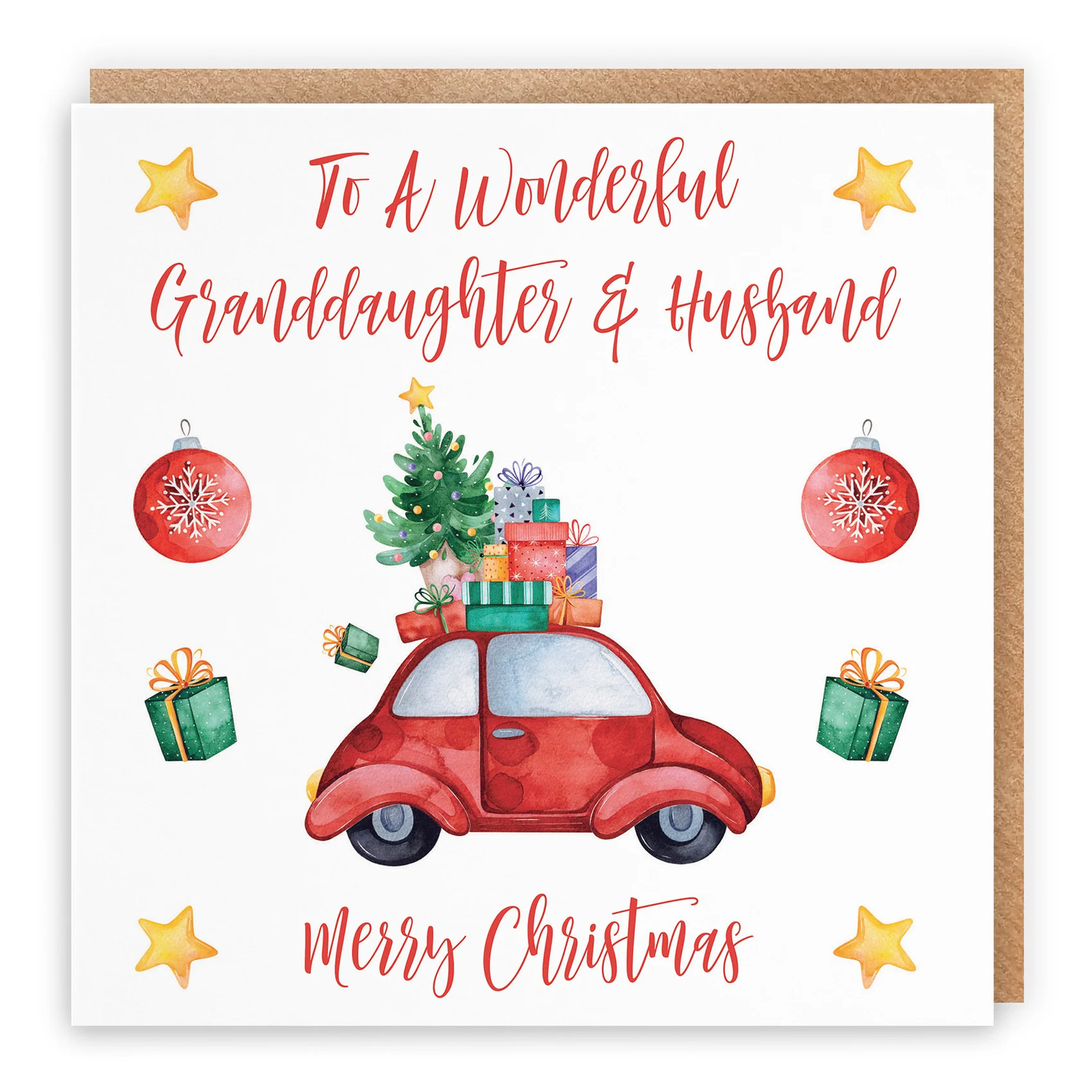 Granddaughter And Husband Card Christmas Holiday
