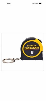 12ct Stanley FatMax 6 Ft. X 1/2 In. Keychain Pocket Tape Measure FMHT33706M