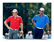Tiger Woods & Rory Mcilroy Signed Frame “Focused”