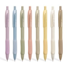 WRITECH 0.5mm Gel Pens with Soft Grip - 8ct 1 Count Pack of 8 , Morandi