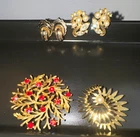 New ListingTrifari Brooks Coro Vintage Costume Jewelry Lot Necklace Earrings Brooch