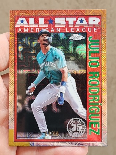 2025 Topps Series 2 Silver Pack Julio Rodriquez Mojo Refractor Green /99