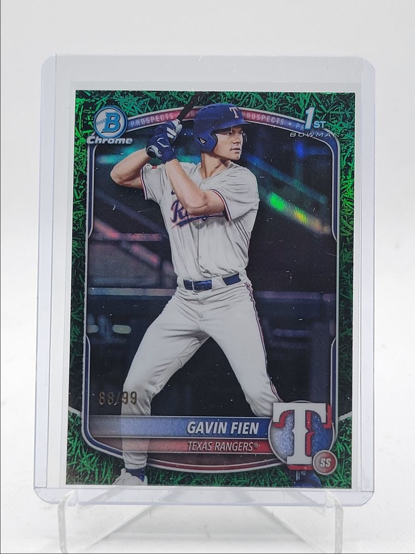 GAVIN FIEN 2025 BOWMAN CHROME DRAFT 1ST GREEN GRASS REFRACTOR /99 Q3855