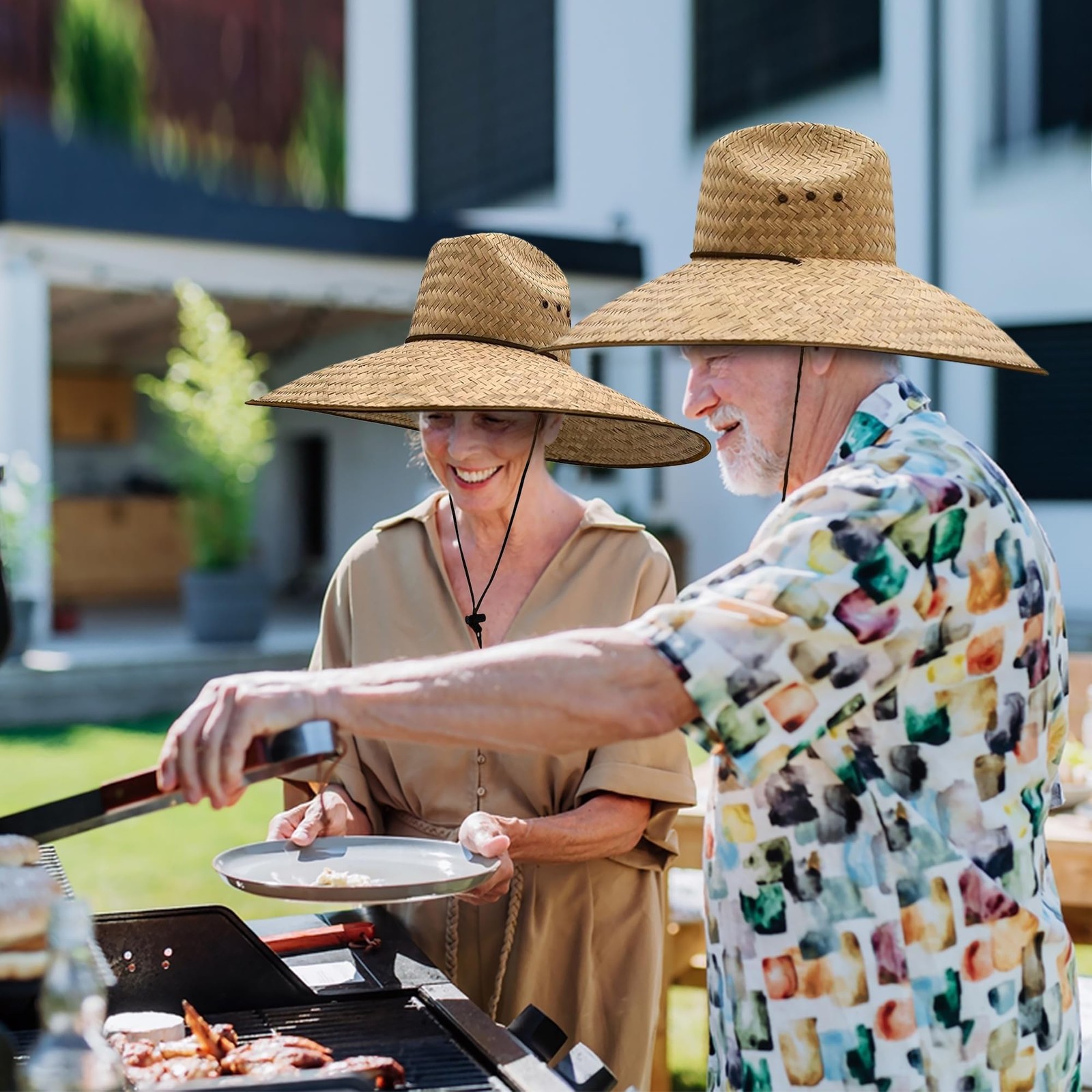 Nicky Bigs Novelties Handmade Huge Large Fit Hard Shell Double Weaved Straw S...