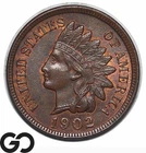 1902 Indian Head Cent Penny Solid Gem BU++, Some Red