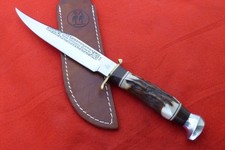 Couteau Bowie cerf Nouvelle-Orléans Klaas Kissing Crane Allemagne 11" lame fixe comme neuf