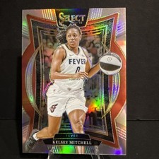 2025 Panini Select WNBA Silver Prizm Kelsey Mitchell #44 Indiana Fever