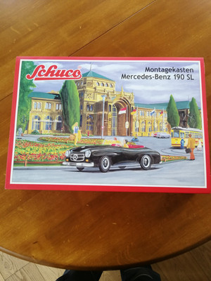 SCHUCO 01876 Mercedes Benz 190 SL schwarz Montagekasten limitiert selten OVP