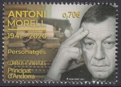 Andorra 2021 Edifil 511 Sello ** Cultura Escritor Antoni Morell (1941/2020)
