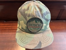 Vintage Busch Beer Camo Hat Snap Back Made In The USA Camo Official Product