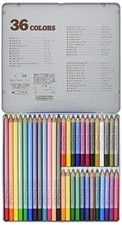 Kitaboshi Colored Pencils 36 Colors Happy Planet Can Case Included New 196890