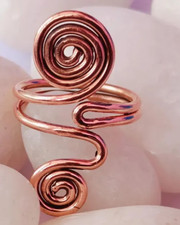 Solid Pure Copper Minimalist Healing Ring, Handmade, Unisex, Infinity Ring