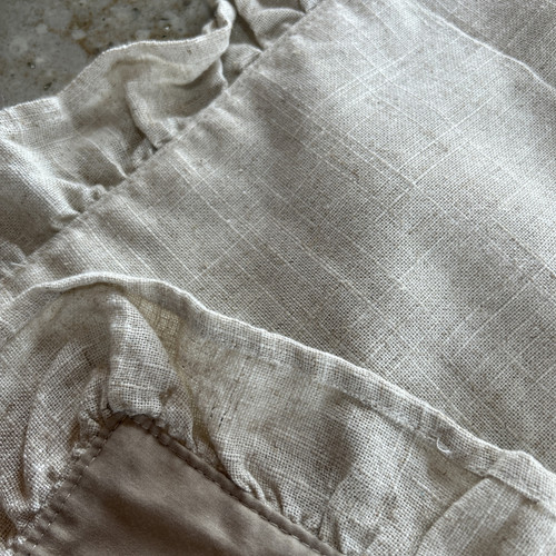 Linen Table Runner Beige Farmhouse Cottagecore Coastal 16” x 76” - Picture 4 of 7