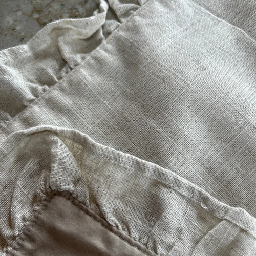 Linen Table Runner Beige Farmhouse Cottagecore Coastal 16” x 76” - Picture 4 of 7