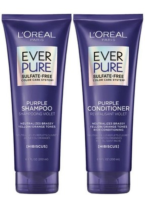 2xL'Oréal Paris EverPure SulfateFree Purple Shampoo & Conditioner Gratis Versand