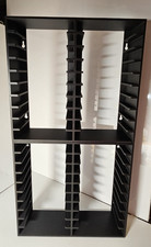 Cassette tape storage rack/holder. BLACK Holds 20 Cassettes x2